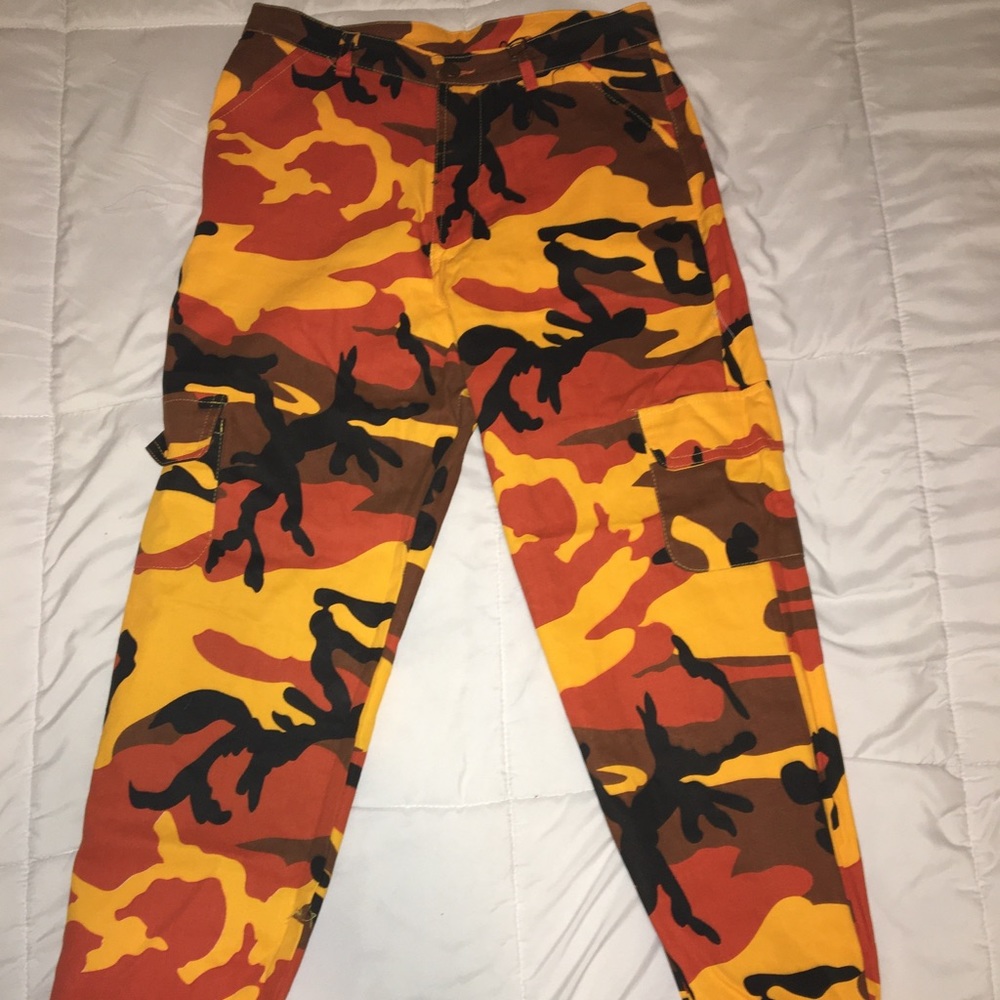 Orange Camo Jogger Pants